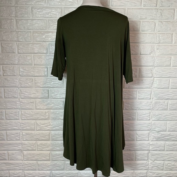 CJLA olive green high low t shirt size medium - Picture 3 of 7